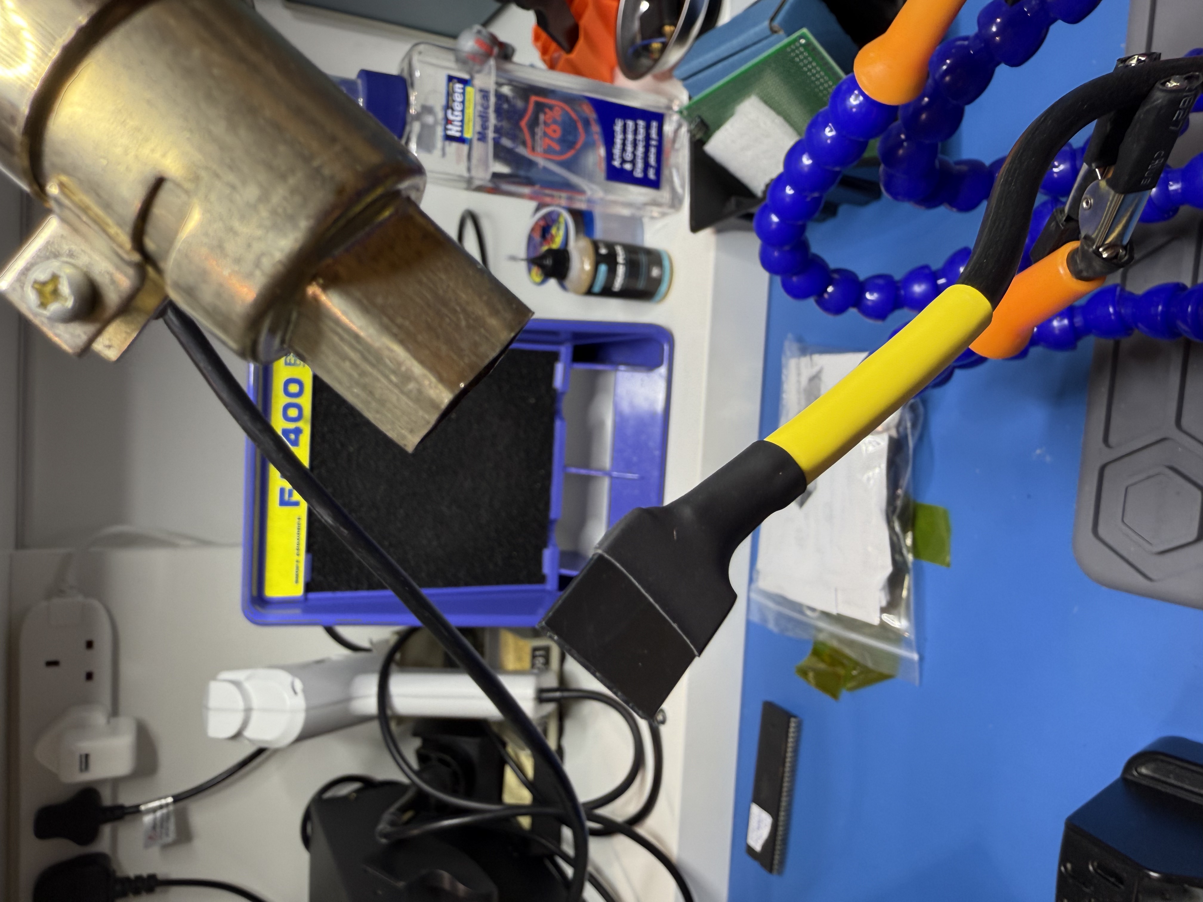 Heat-shrink tubing the Dupont wires.